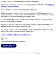 Email Inspiration from Julz from Heights
