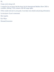 Email Inspiration from Kye Mayo