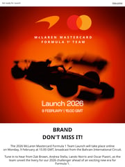 Email Inspiration from McLaren Plus