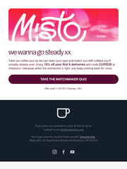 Email Inspiration from Misto