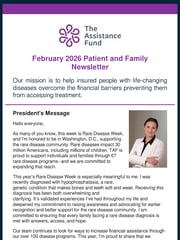 Email Inspiration from The Assistance Fund