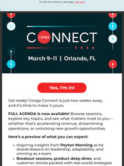 Email Inspiration from The Conga Team