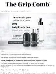 Email Inspiration from The Grip Comb