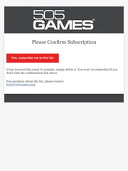 Email Inspiration from 505 Games