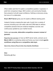 Email Inspiration from Alex from Klue