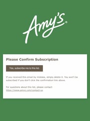Email Inspiration from Amy's Kitchen