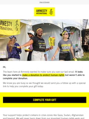 Email Inspiration from Billie at Amnesty