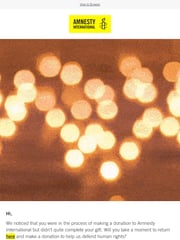 Email Inspiration from Billie at Amnesty