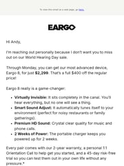 Email Inspiration from Bryan Crossley - EARGO