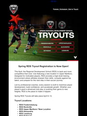 Email Inspiration from D.C. United Youth Programs