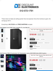Email Inspiration from Discount Electronics