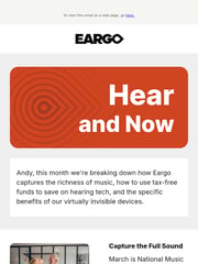 Email Inspiration from EARGO NEWSLETTER