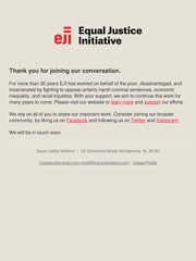 Email Inspiration from Equal Justice Initiative