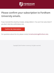 Email Inspiration from Fordham University