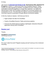 Email Inspiration from Gilberto Hernandez
