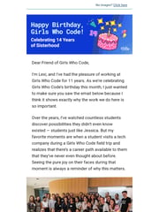 Email Inspiration from Lexi Curtice, Girls Who Code Team