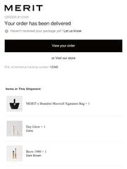 Email Inspiration from MERIT Beauty