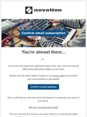 Email Inspiration from Novation