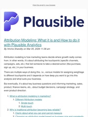 Email Inspiration from Plausible Analytics