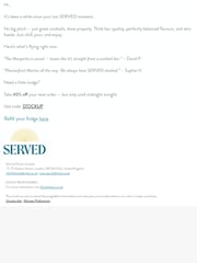 Email Inspiration from SERVED Drinks