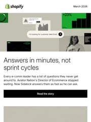 Email Inspiration from Shopify