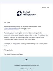 Email Inspiration from Simon from Digital E