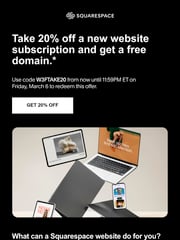 Email Inspiration from Squarespace