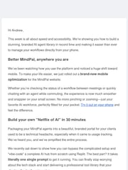 Email Inspiration from Tuan from MindPal