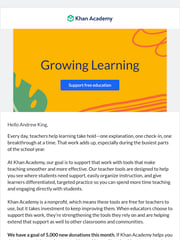 Email Inspiration from Vicki from Khan Academy