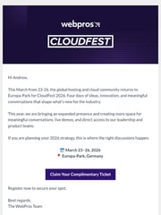 Email Inspiration from WebPros
