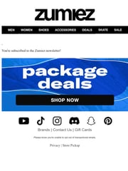 Email Inspiration from Zumiez
