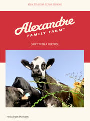 Email Inspiration from Alexandre Family Farm