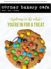 Email Inspiration from Corner Bakery eClub