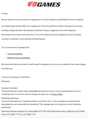 Email Inspiration from EB Games