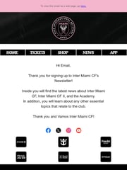 Email Inspiration from Inter Miami CF