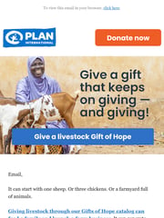 Email Inspiration from Kate Ezzes, Plan International
