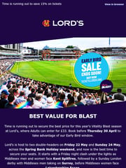 Email Inspiration from Lord's Ticketing