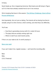 Email Inspiration from Mike, CCO at Postscript