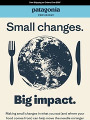 Email Inspiration from Patagonia Provisions