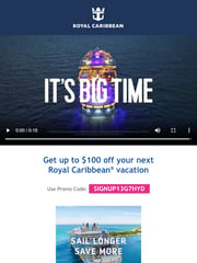 Email Inspiration from Royal Caribbean