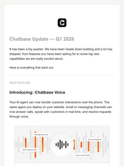 Email Inspiration from Sandra from Chatbase