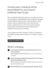 Email Inspiration from Shopify