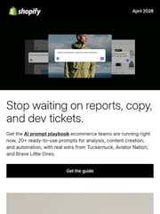 Email Inspiration from Shopify