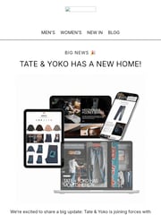 Email Inspiration from Tate & Yoko → Naked & Famous Denim