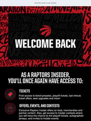 Email Inspiration from Toronto Raptors