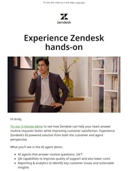 Email Inspiration from Zendesk team