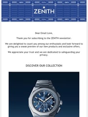Email Inspiration from ZENITH-WATCHES