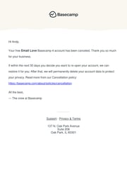 Email Inspiration from Basecamp