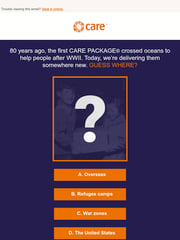 Email Inspiration from CARE