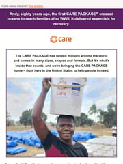 Email Inspiration from CARE